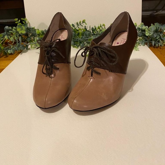 Anthropologie-Plenty by Tracee Reese-size 38-lace-up leather Oxford heels - Picture 6 of 6